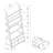 Shasta Cappuccino 5-Shelf Storage Ladder Bookshelf