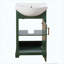 20" French Style Freestanding Bathroom Vanity with Ceramic Sink, Soft Closing Door & Bulged Ceramic Basin, Black-133712007