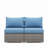59.8 Width Outdoor Wicker Armless Sofa Set, 2-Piece Patio Loveseat With Plush Cushions And Modular Design