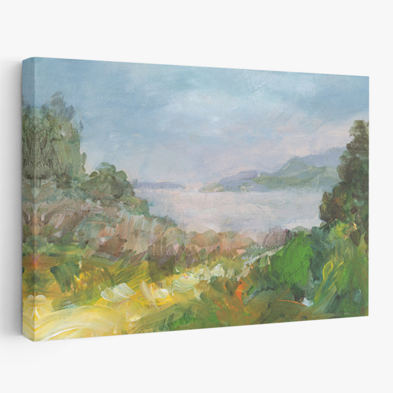 Art marin caché bleu et brun, H 16 po x l 24 po