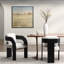 Maravi Linen Blend Upholstered Dining Table