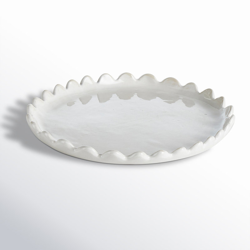 Drian Oval Tray, White