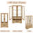 Eyisean 47" Curio Cabinet, Vintage Glass Display Cabinet with 3-Tier Adjustable Glass Shelves, Acrylic Mirrored Back Pane, Light Blub Included, Elegant Design China Cabinet for Living Room, Study Room, Kitchen-559557678