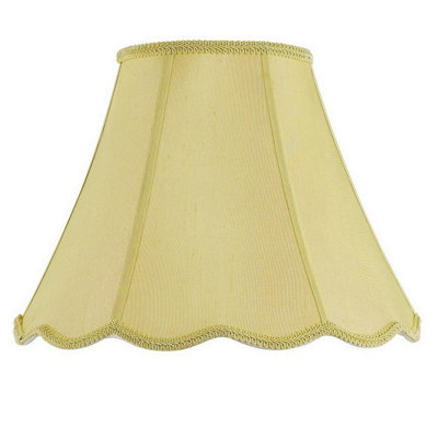 Abat-jour cloche festonnée verticale en champagne - H 11,5 po