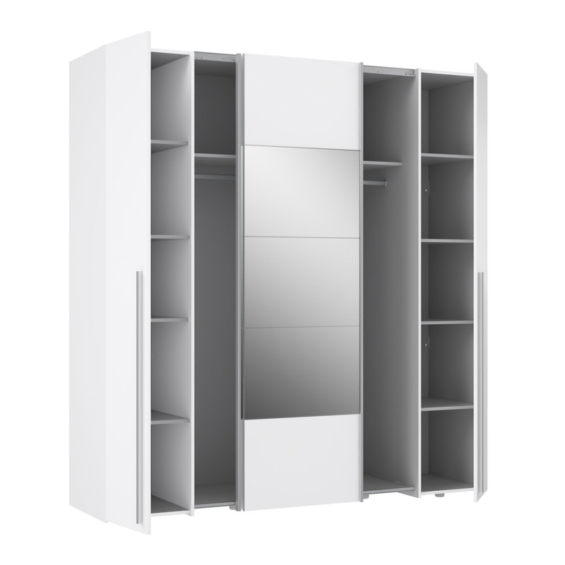 Koran No Wardrobe, White, 210.5cm H x 200.1cm W x 61.2cm D