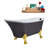 55" Streamline Clawfoot Soaking Acrylic Bathtub With Drain, Clawfeet, and Bamboo Tray-66367042-66367049