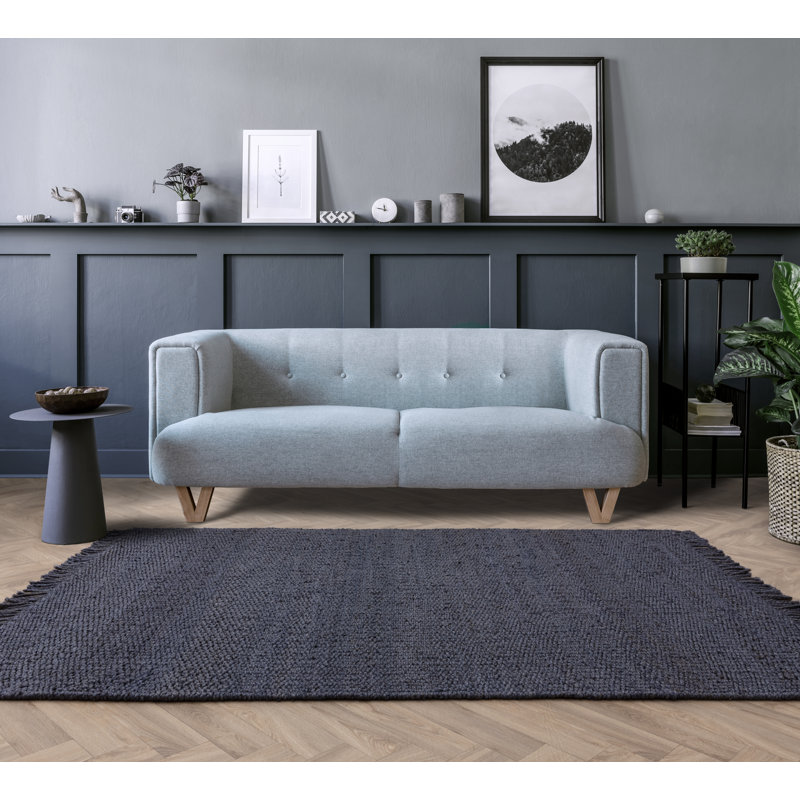 Micheletti Hand Braided Navy Rug, Rectangle 200 x 290cm