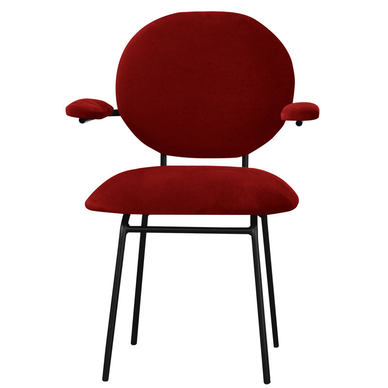Upholstered Armchair, Burgundy