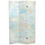 6 Ft. Tall Double Sided Rust Canvas Room Divider-1400110499