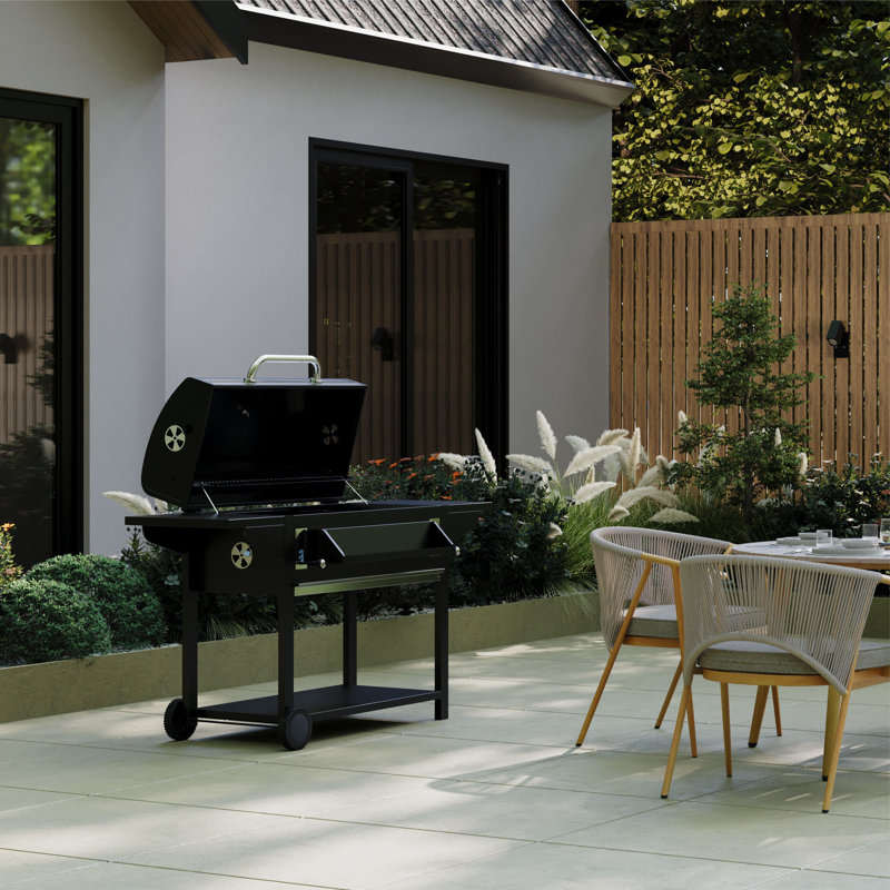Charles Bentley 164cm W Barrel Charcoal Grill