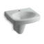 Pinoir® Vitreous China U-Shaped Semi-Pedestal Bathroom Sink with Overflow-10940238-65046039