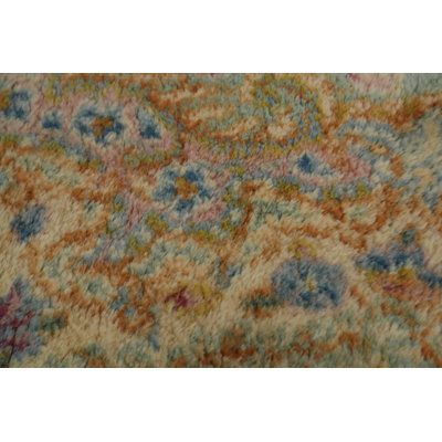Vegetable Dye Green Large Rug 11x21