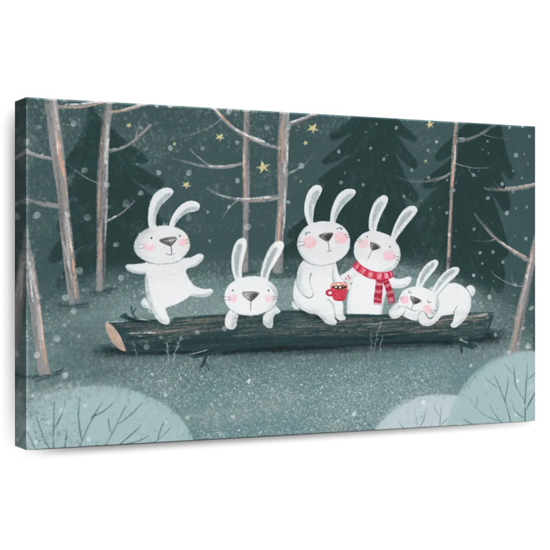 Lapins d'hiver, H 34 po x l 51 po