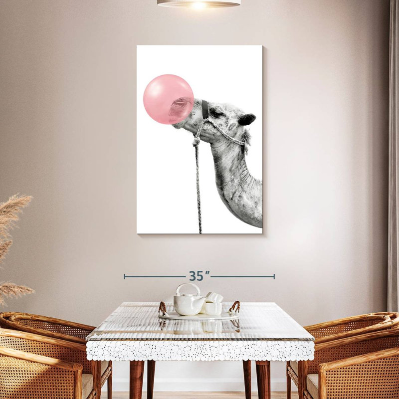 Pop Bubble Gum Camel, 45" H x 30" W
