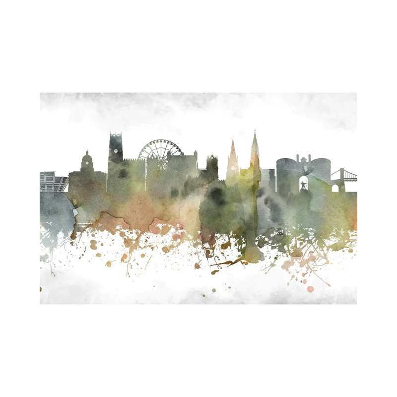 Nottingham Skyline - Wrapped Canvas Print, 45.72cm H x 66.04cm W x 1.905cm D