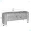 Banc de rangement ovale en tissu de chenille-1113734590