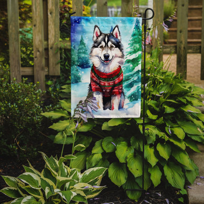 Drapeau de Noël du Malamute d’Alaska