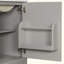 Meuble-lavabo de salle de bain avec lavabo en céramique, porte à fermeture en douceur, tablette ajustable en forme de U, tiroir de compartiment et support de porte, style moderne, conception peu encombrante-443853934