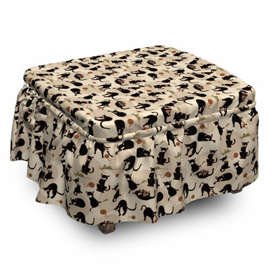 Box Cushion Ottoman Slipcover
