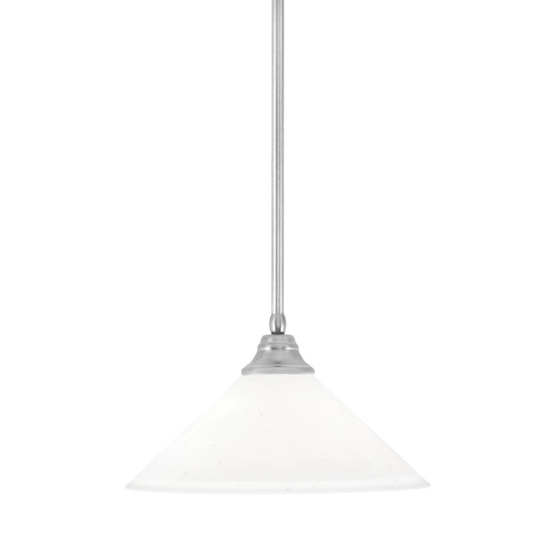 Luminaire suspendu à n'importe quelle tige, Mousseline blanche, Bronze foncé , H 7,5 po x l 13 po x P 13 po