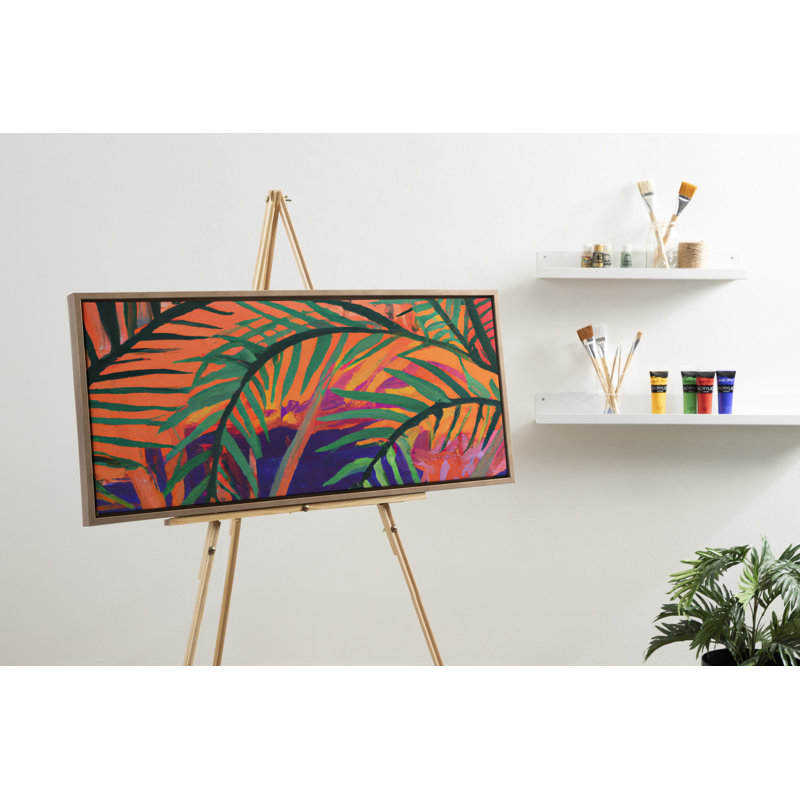 Peinture vierge sur toile encadrée, Cadre doré