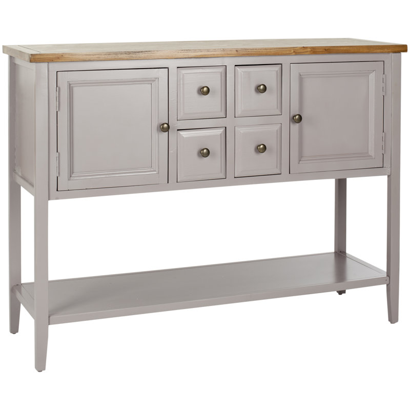 Sadie 45.7'' Solid Wood Console Table, Quartz Gray