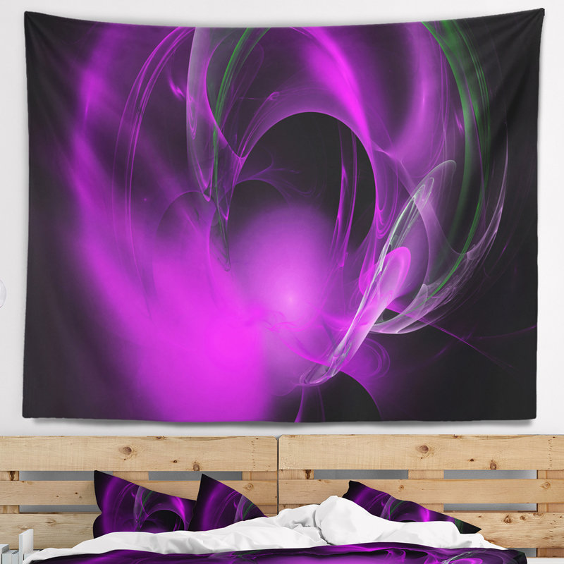 Tapisserie nebula galactic abstrait mauve, H 50 po x l 60 po