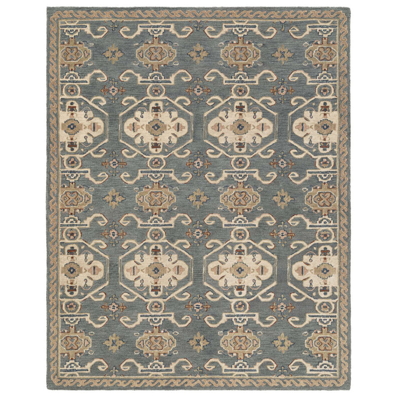 Tapis d'intérieur en laine touffeté à la main Fable, Rectangle 8 pi 9 po x 11 pi 9 po