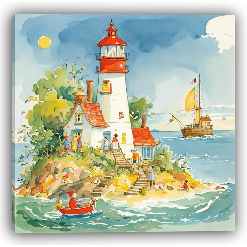 Art mural sur toile, "Phare d'aventure"