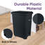 Poubelle à pédale avec roulettes Superio 48L Slim-123541343-123541345