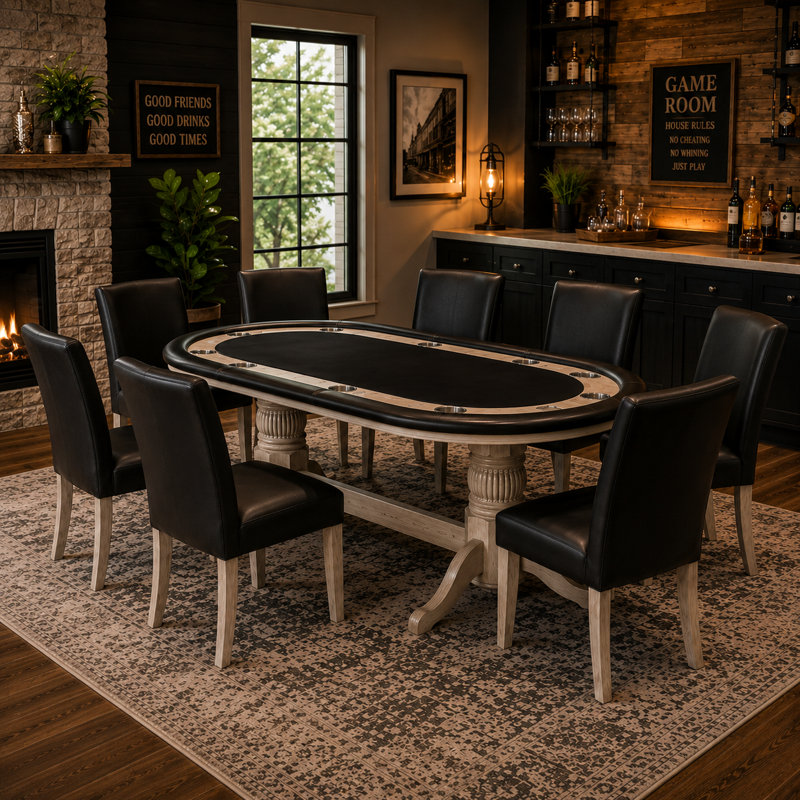 Table de jeu 80 po, Blanc