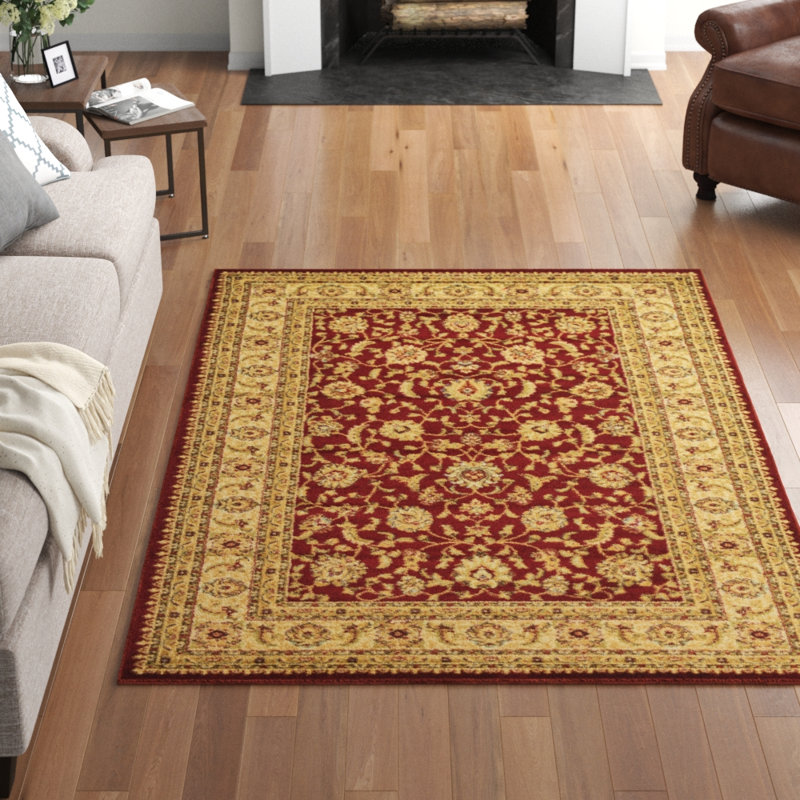 Niles Oriental Area Rug, Rectangle 5'3" x 8', Red