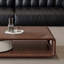Table basse moderne en noyer avec rangement