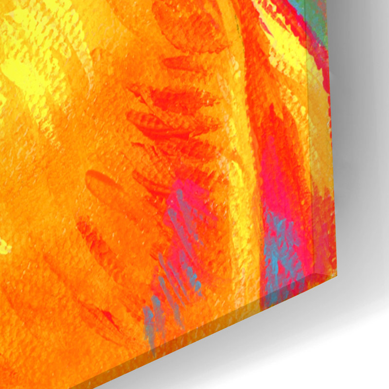 Colourful Dog' by Rebecca Wang Art Acrylic Glass Wall Art, 12" x 16", 24" H x 16" W x 0.2" D