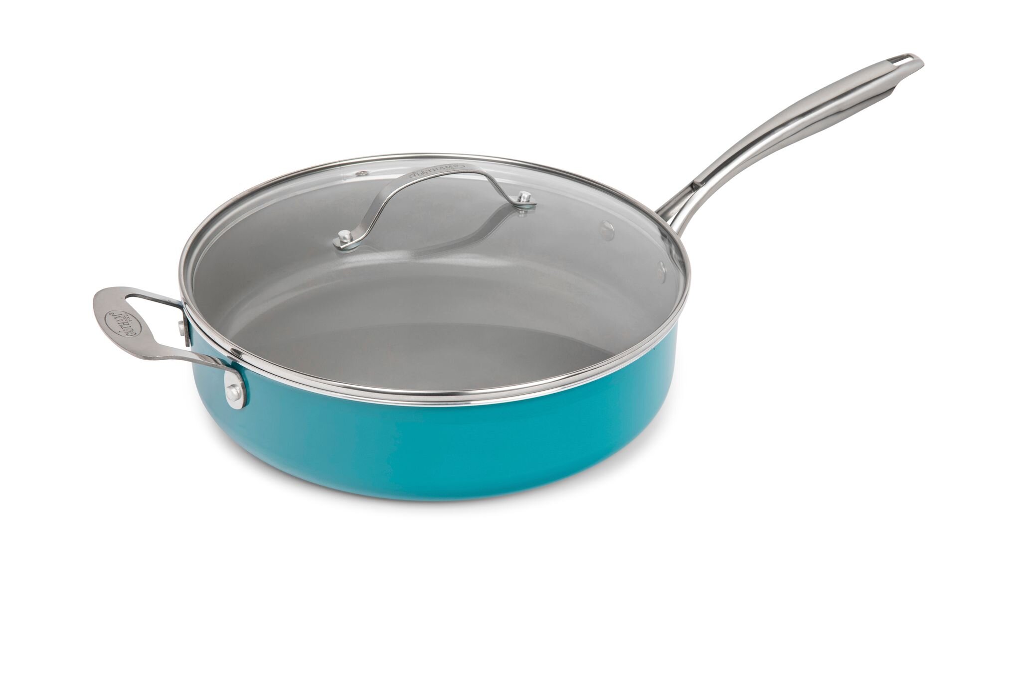 Gotham Steel Aqua Blue 5.5 Quart Multipurpose Deep Saute Jumbo