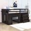 Lit mezzanine simple en bois avec tiroirs-838367854