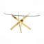 Table basse OVAL, table d'appoint en verre avec pieds 39,37 po, table à thé moderne pour le salon-1328108580