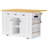 Kitchen Island With 2 Bar Stools, Electrical Socket Incorporation, 5 Portable Drawer Unit, Internal Storage Rack, Drop Leaf, 3 Drawers For & Dining, White Power Outlet, Mobile Cart, Versatile-586847372