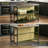 55" W Kitchen Island with Two Storage Shelves and Large Worktop