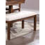 Banc de 1 pièce seulement en bois massif au fini brun naturel style contemporain