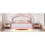 Lit plateforme tapissier avec bandes claires-1109022923