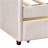 Upholstered Daybed Twin Size With Two Drawers And Wood Slat  ,Beige-1901431472
