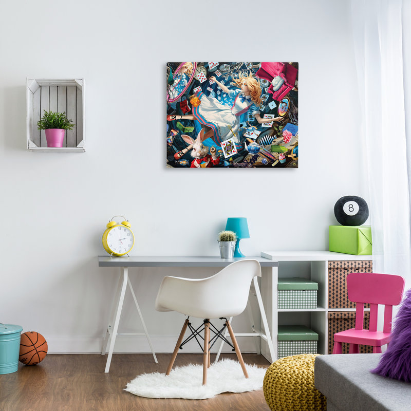 "Storybook Tale Collage" par Michael David Ward sur toile, H 36 po x l 48 po