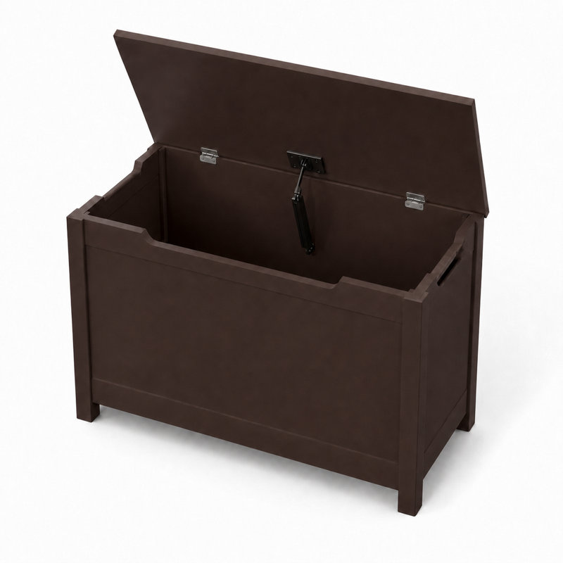 Banc de rangement Fredine, Brun foncé