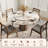 Amberly Stylish Round Dining Table With Lazy Susan - Stone Top And Solid Wood Base For Modern Dining-1623094959-1623094958