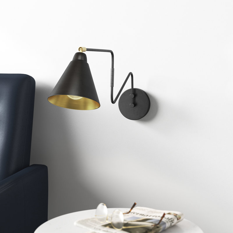 Lona 1 - Light Plug-In Black Swing Arm