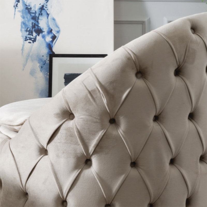 Geniotto Upholstered Barrel Chair, Cream