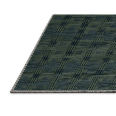 Machine Washable Trellis Gray Area Rug