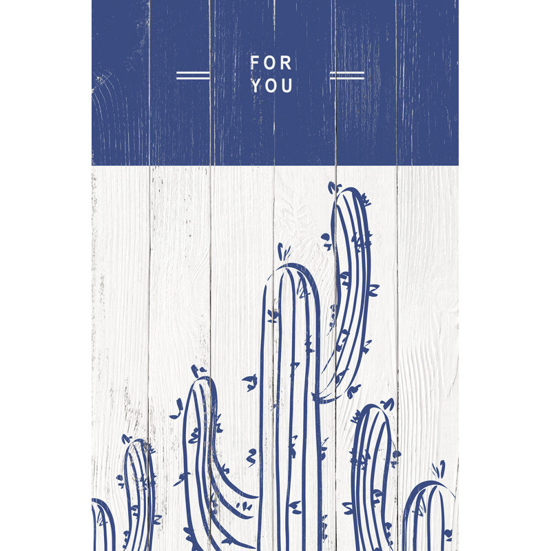 For You - Rustic Cactus, art mural sur toile tendue, H 16 po x l 12 po