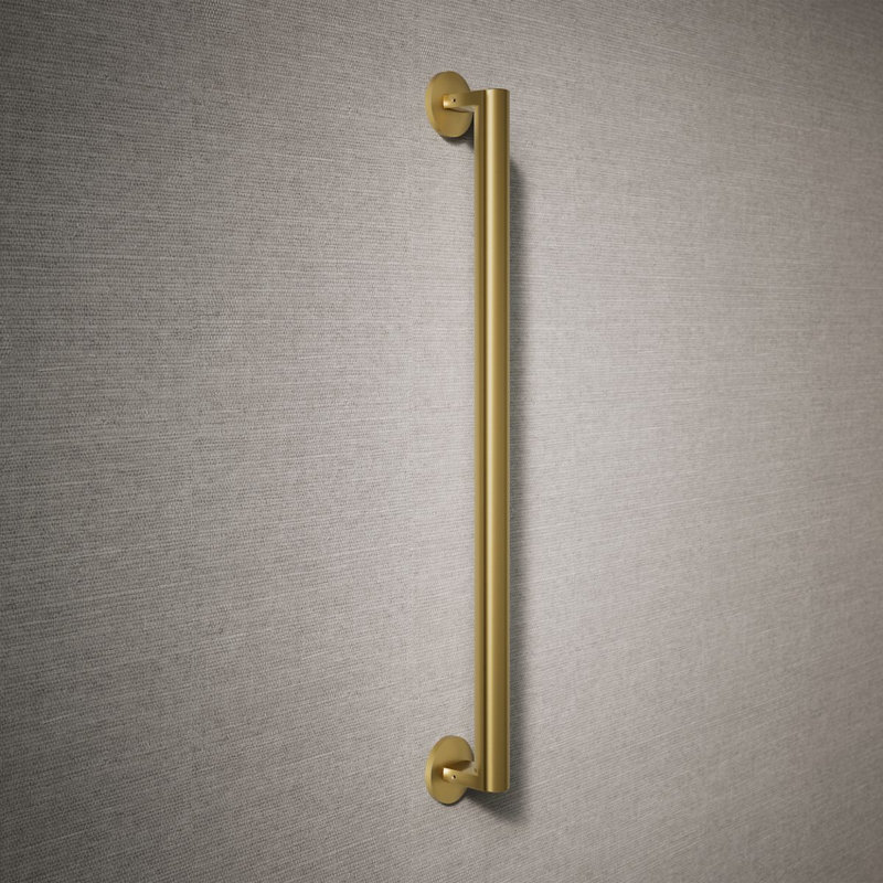 Components In Grab Bar, Vibrant Brushed Moderne Brass, 24" W